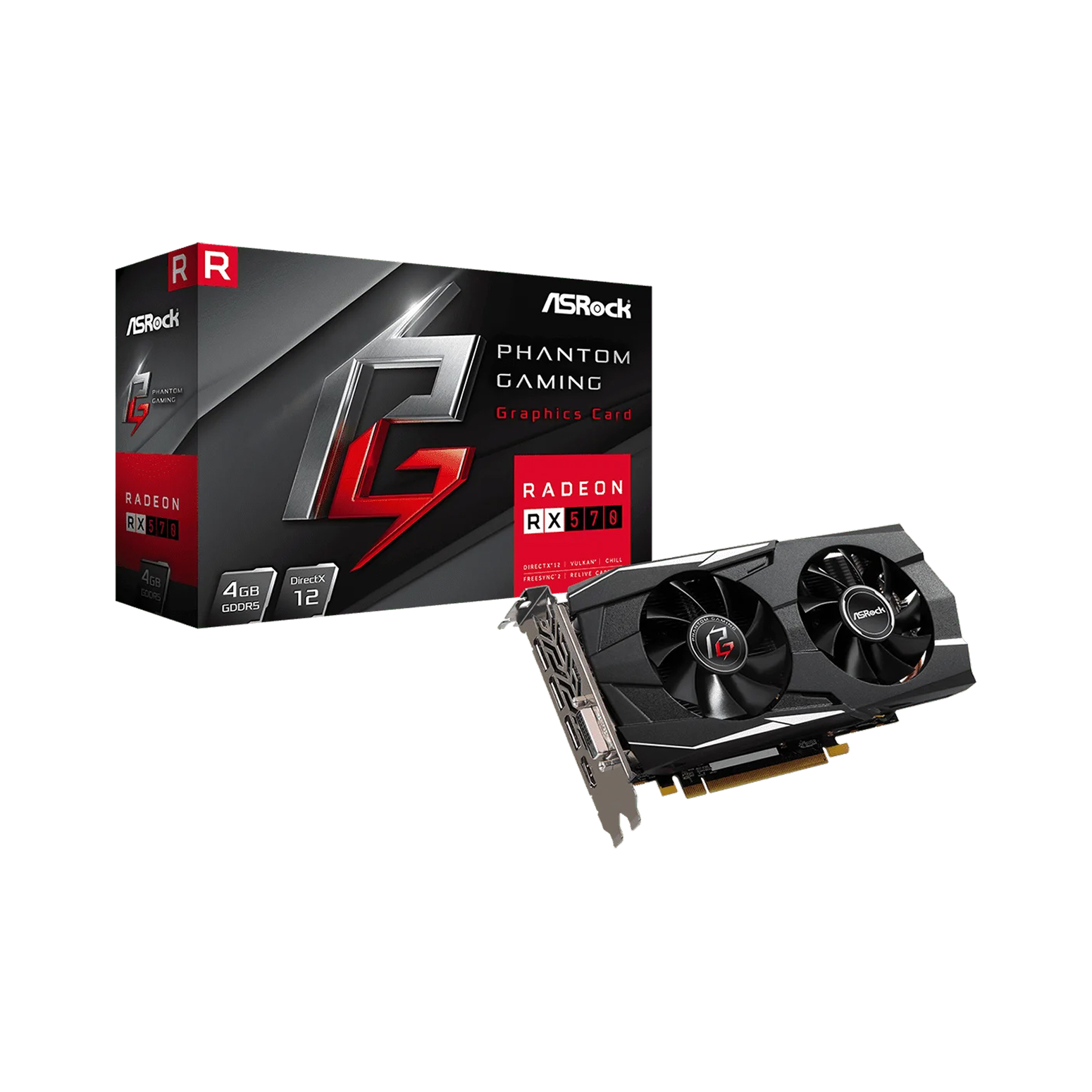 Placa de Video ASROCK 4Gb Phantom Radeon RX570